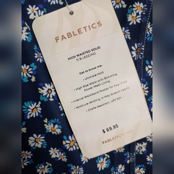 NWT Fabletics PureLuxe Ultra High-Waisted 7/8 Leggings in Daisy Field Large - Picture 10 of 11